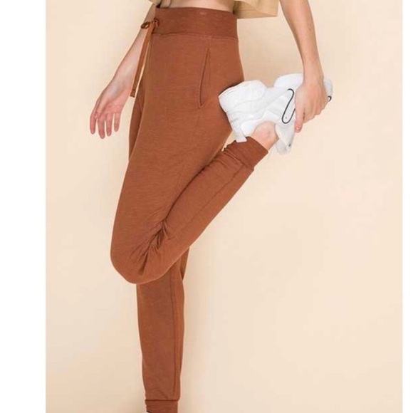 New! Comfy Copper Brown Lounge Wear Sweat Pant - Picture 9 of 13